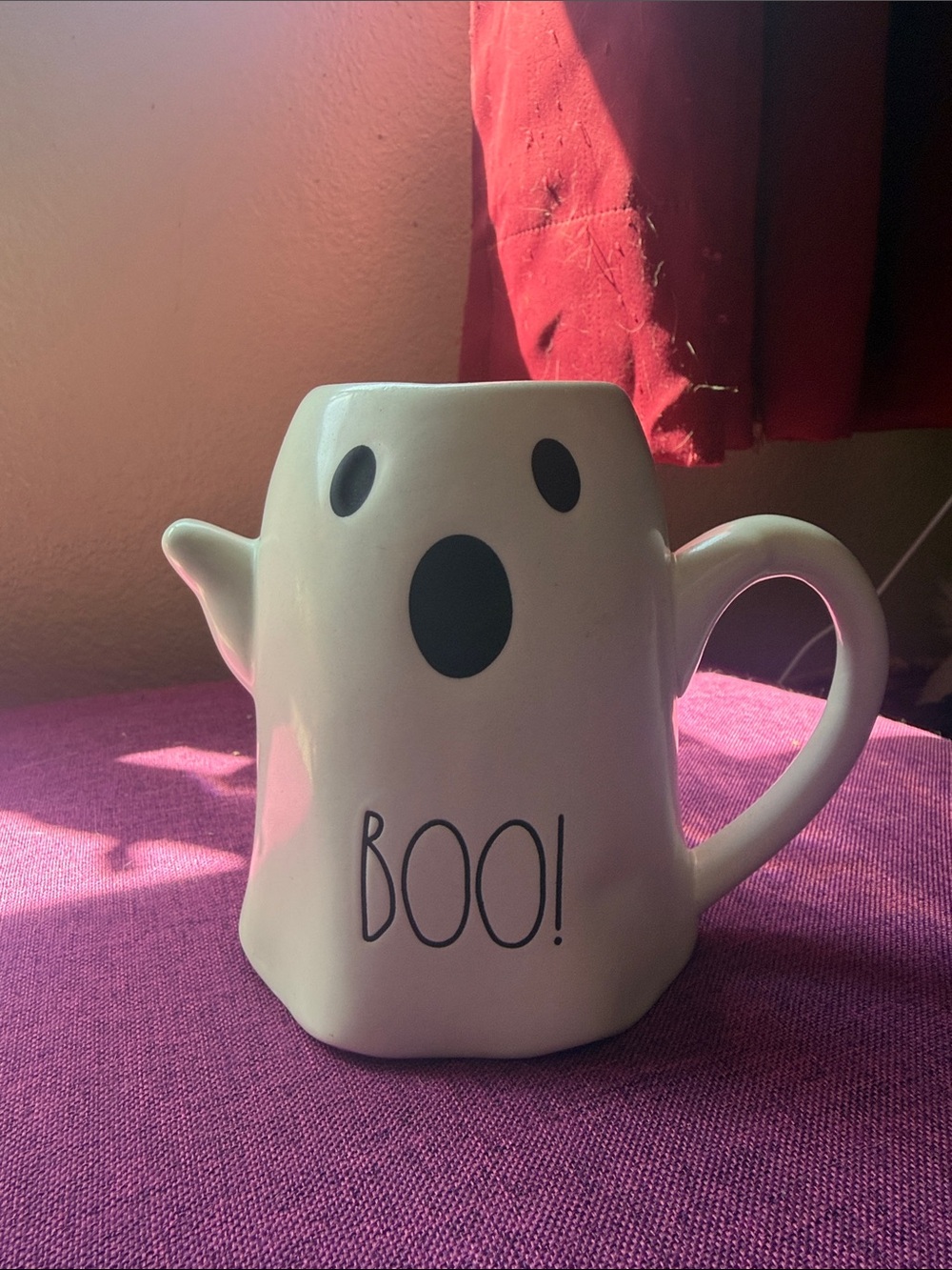 Rae Dunn White Ghost "BOO!" Mug